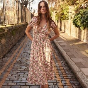 Boden Rosanna floral ruched midi dress